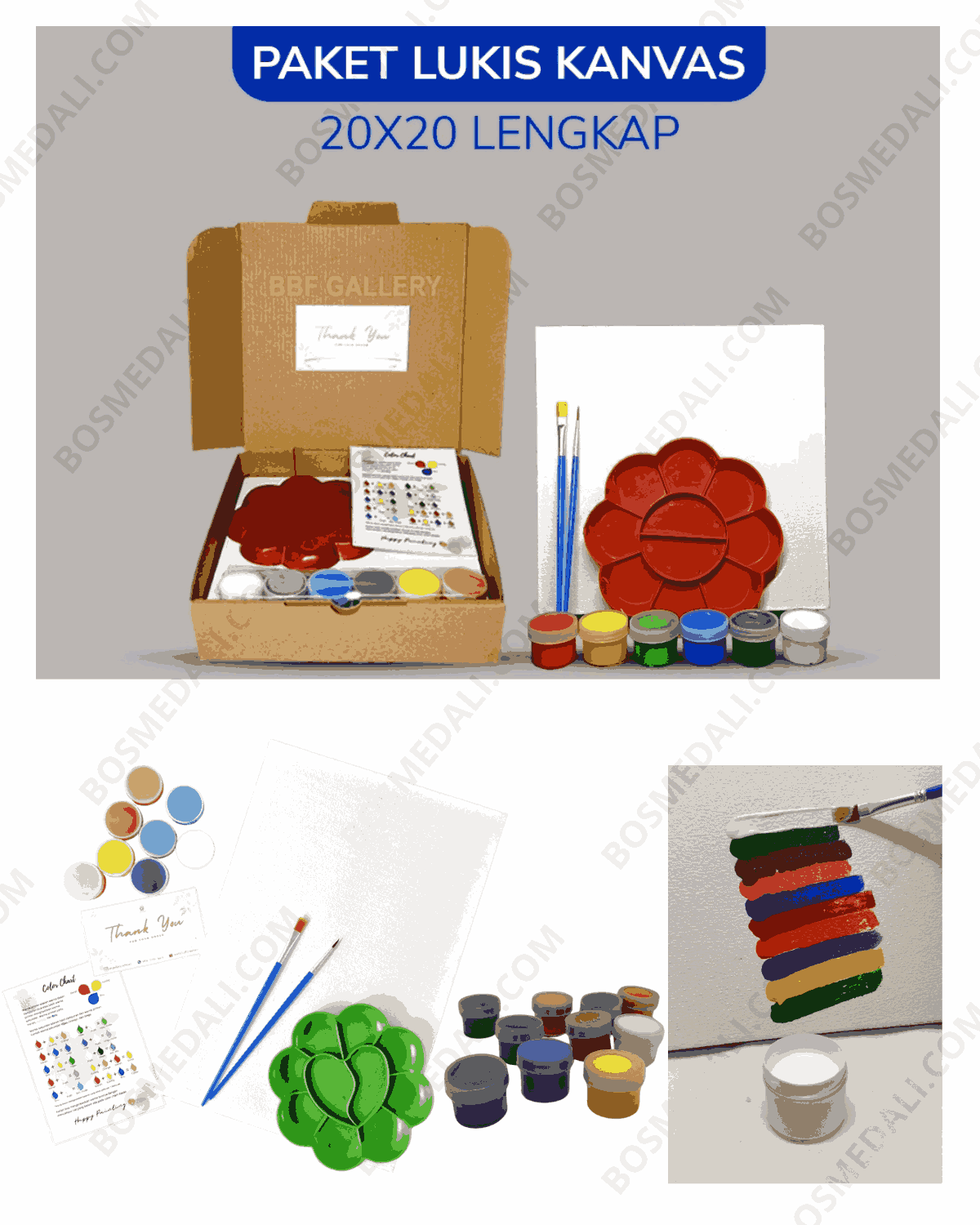 Paket Lukis Kanvas 20x20